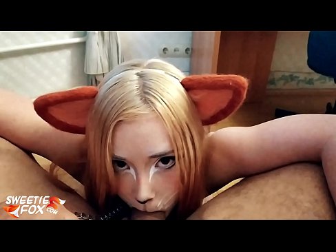 ❤️ Gitulon ni Kitsune ang dick ug cum sa iyang baba ❌ Lisud nga porn sa amon ☑